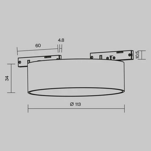 Трековый светильник Магнитная трековая система 5мм LEVITY Zon, LED 12W, 2700K, Черный (Maytoni Technical, TR189-1-12W2.7K-B) - Amppa.ru