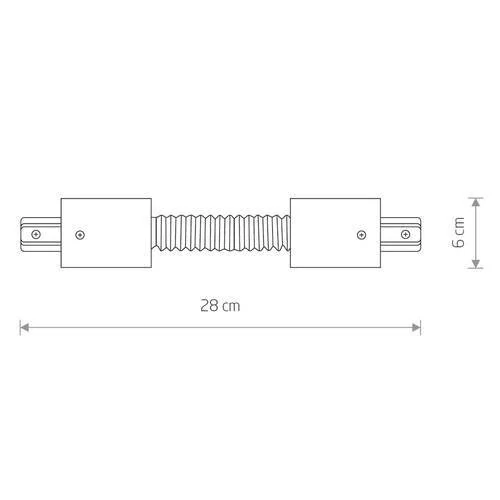 Коннектор для однофазной трековой системы гибкий Nowodvorski Profile White 8384