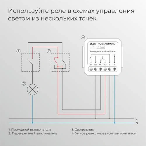 Реле Умный дом с независимым контактом