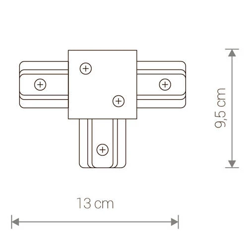 Коннектор для однофазной трековой системы T-образный Nowodvorski Profile Recessed White 8834