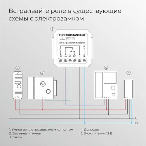 Реле Умный дом с независимым контактом 76010/00 (Elektrostandard, a067444) - Amppa.ru