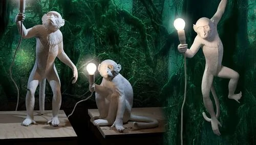 Настольная лампа Monkey Lamp, 1xE14, Черный (Seletti, 14922) - Amppa.ru