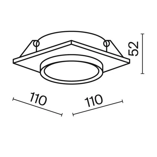 Встраиваемый светильник Downlight Hoop, 1xGX53 Черный (Maytoni Technical, DL086-GX53-SQ-B) - Amppa.ru