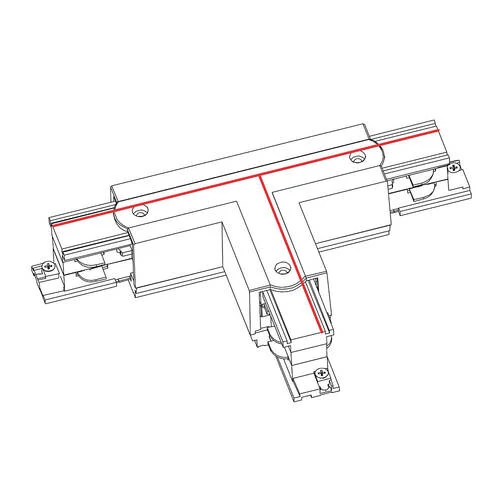 Коннектор для трехфазной трековой системы T-образный левый 1 Nowodvorski Ctls Power White 8243