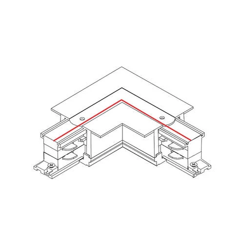 Коннектор для трехфазной трековой системы L-образный правый Nowodvorski Ctls Power White 8230