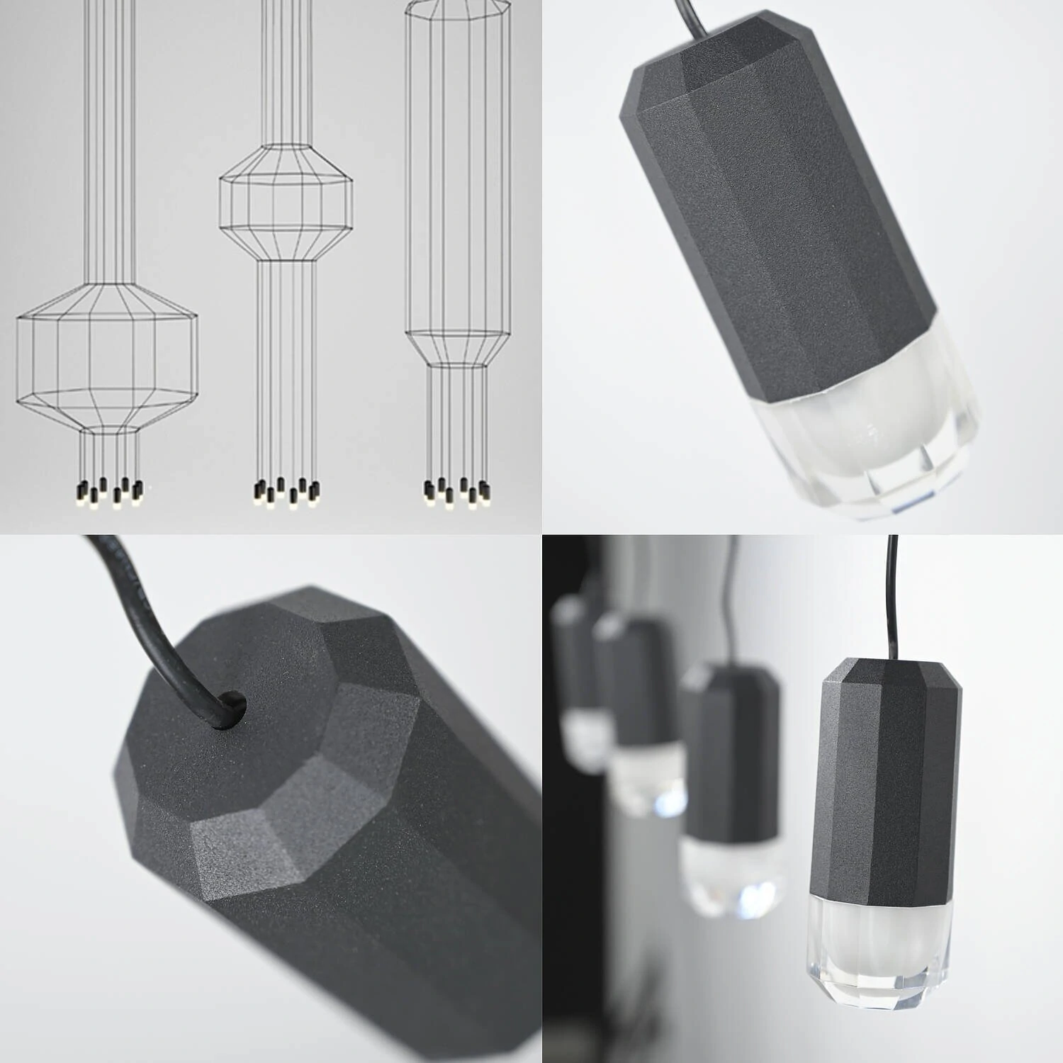 Подвесной светильник Via Wireflow polyhedral 0331 Lineal Pendant Light (ImperiumLoft, 74888-22) - Amppa.ru