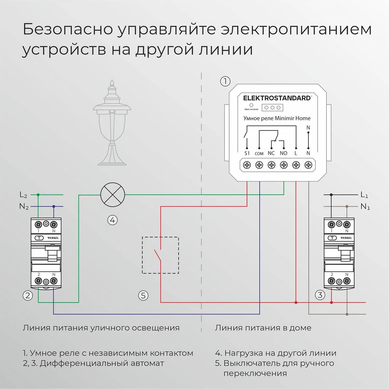 Реле Умный дом с независимым контактом 76010/00 (Elektrostandard, a067444) - Amppa.ru