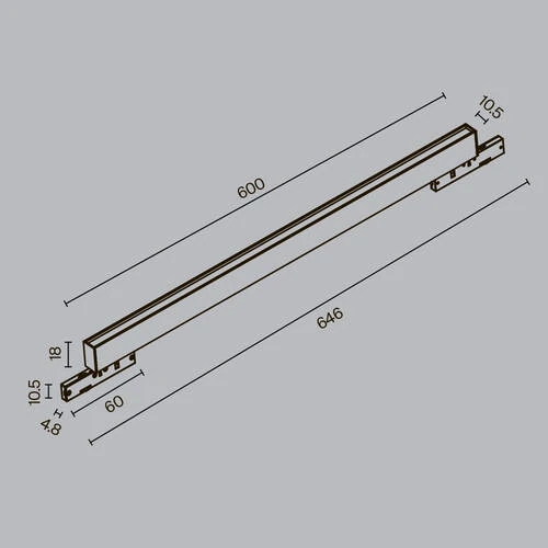 Трековый светильник Магнитная трековая система 5мм LEVITY Basis, LED 16W, 2700K, Черный (Maytoni Technical, TR192-1-16W2.7K-B) - Amppa.ru