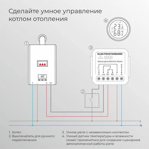 Реле Умный дом с независимым контактом