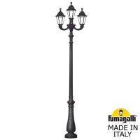 Парковый фонарь Fumagalli Nebo Ofir/Rut 2L+1 E26.202.R21.AXE27, Черный и Прозрачный, без ламп