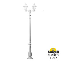 Парковый фонарь Fumagalli Nebo Bisso/Rut 2L E26.202.RS0.WXE27, Белый и Прозрачный, без ламп