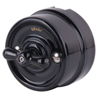 W5612008/ Переключатель одноклавишный (черный) Ретро