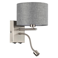 Бра Nikki Moderni, 2xe14 + Led, Никель (Lumion, 8251/2w)